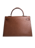 Kelly 35 Sellier in Ostrich Brown, back view